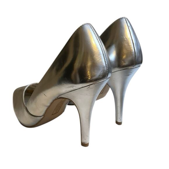 Christian Siriano Size 8.5W High Heels Pumps Shoes Metallic Silver Color - Picture 8 of 14